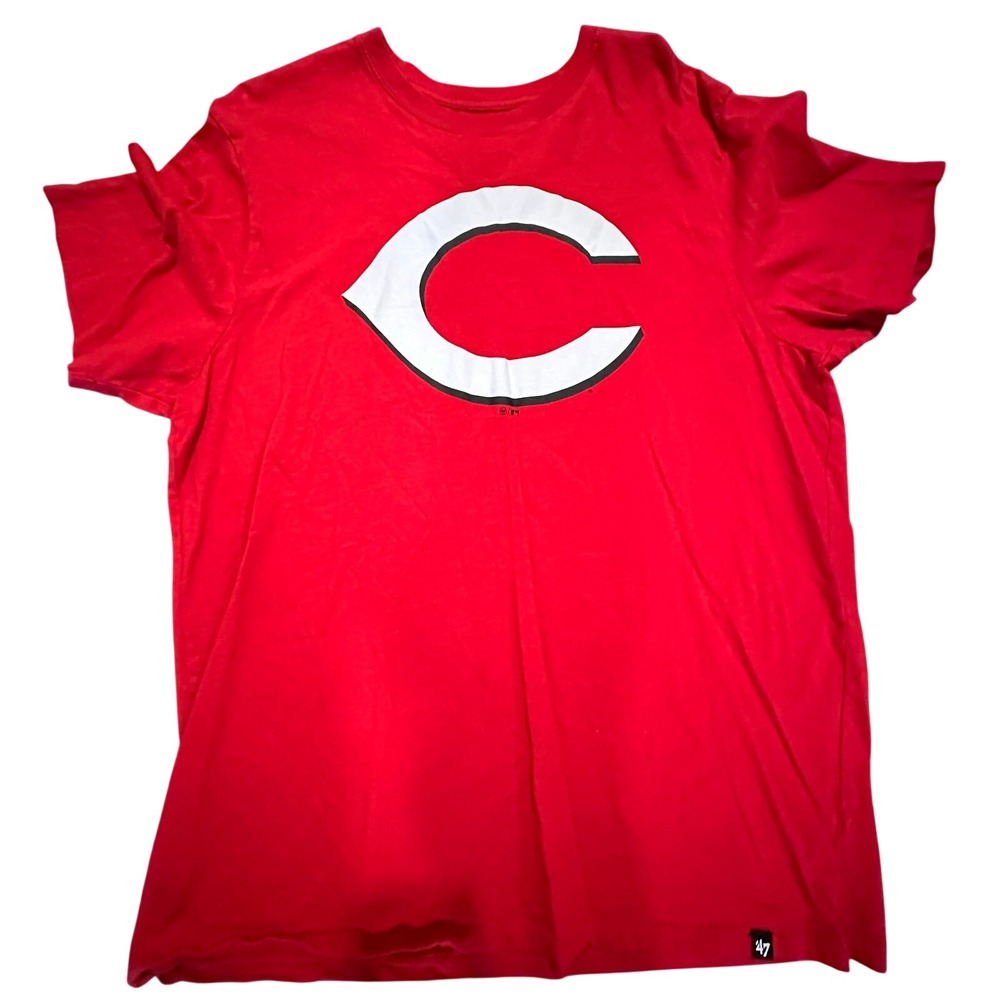 47 Brand Cincinnati Reds MLB T-Shirt Mens XL Red Short Sleeve Cotton Graphic Tee